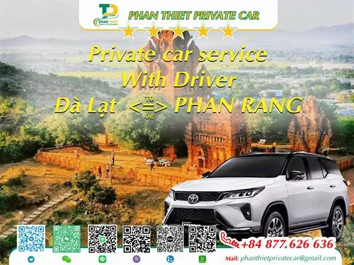 Private Car From Da Lat <=> Phan Rang (private car with driver)